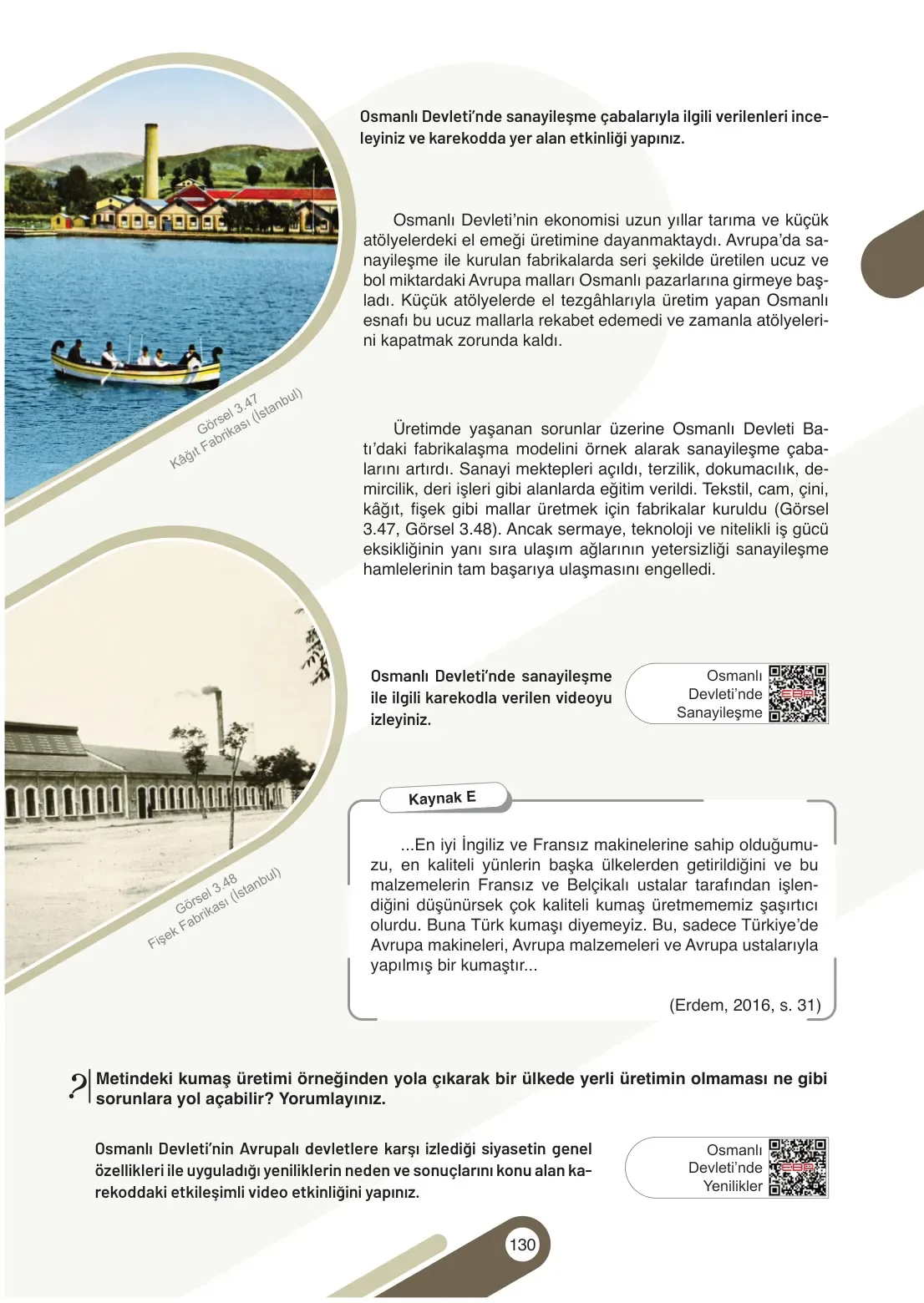 7. Sınıf Sosyal Bilgiler Ders Kitabı Cevapları Meb Yayınları 1. Kitap Sayfa 130