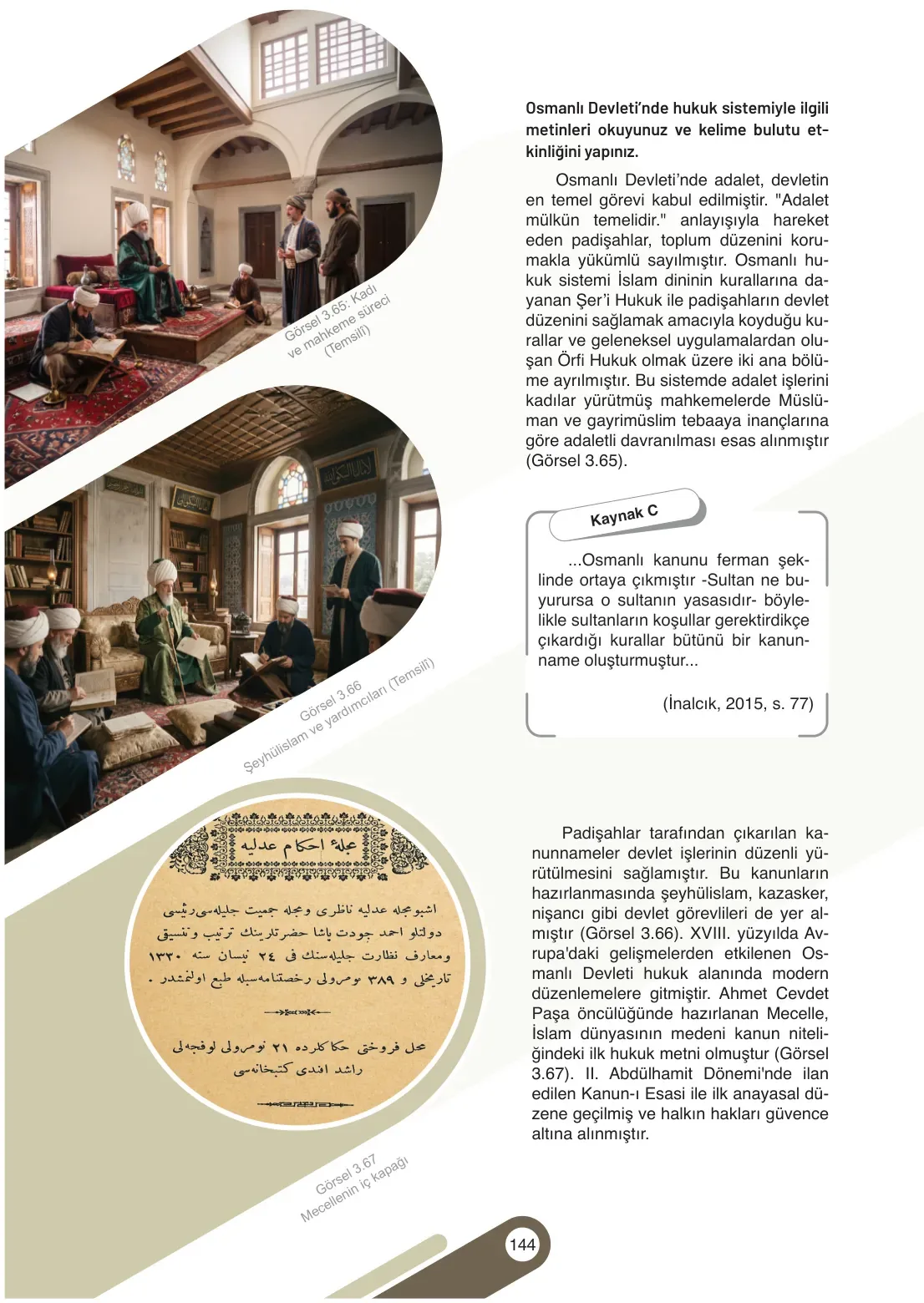 7. Sınıf Sosyal Bilgiler Ders Kitabı Cevapları Meb Yayınları 1. Kitap Sayfa 144