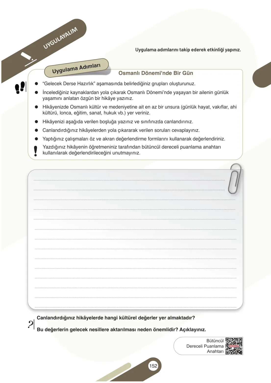 7. Sınıf Sosyal Bilgiler Ders Kitabı Cevapları Meb Yayınları 1. Kitap Sayfa 152