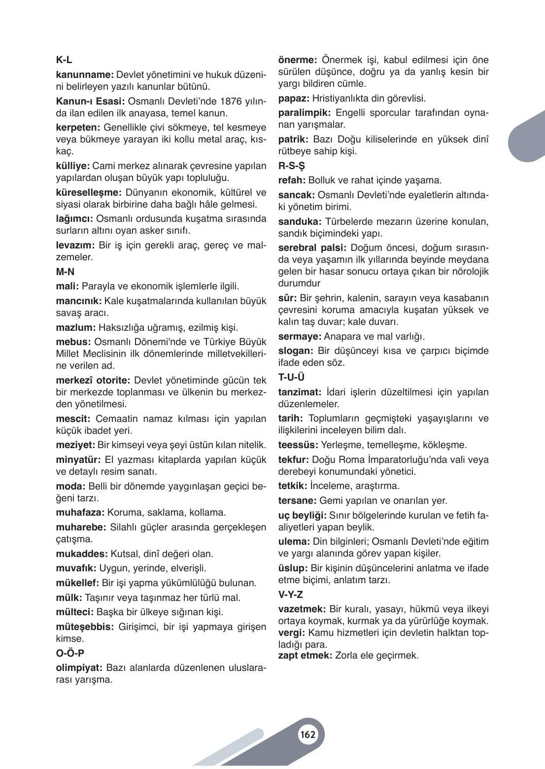 7. Sınıf Sosyal Bilgiler Ders Kitabı Cevapları Meb Yayınları 1. Kitap Sayfa 162