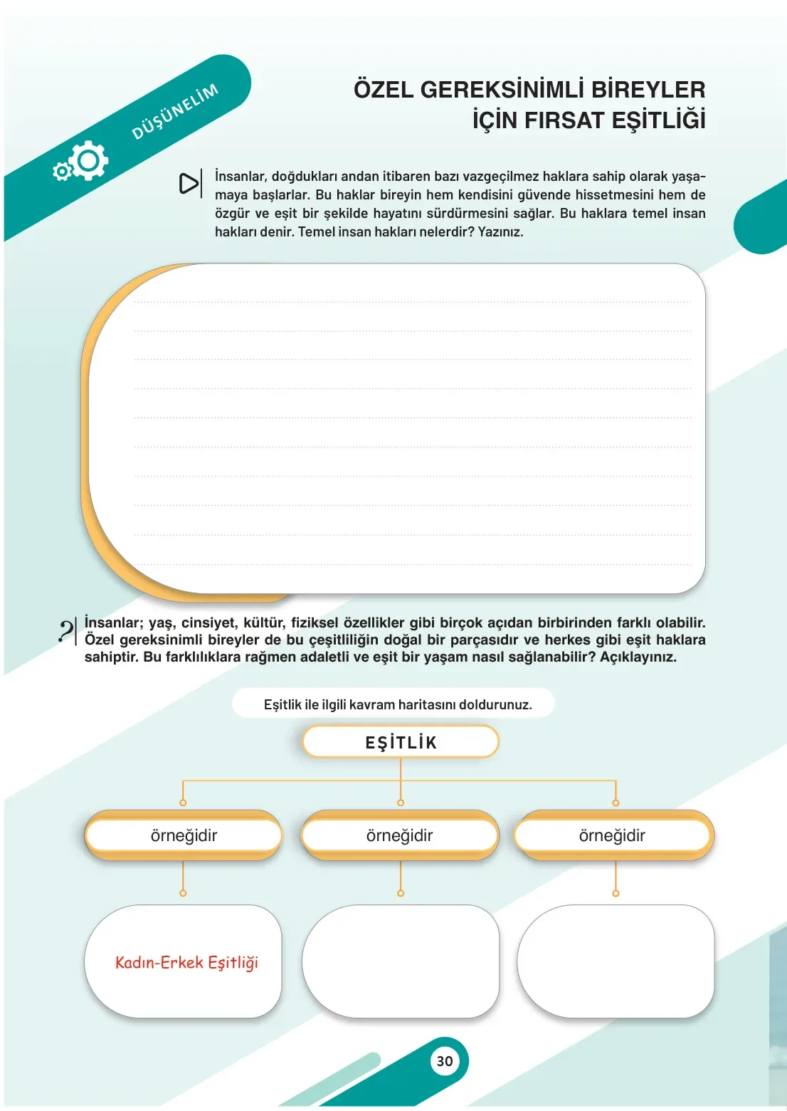 7. Sınıf Sosyal Bilgiler Ders Kitabı Cevapları Meb Yayınları 1. Kitap Sayfa 30