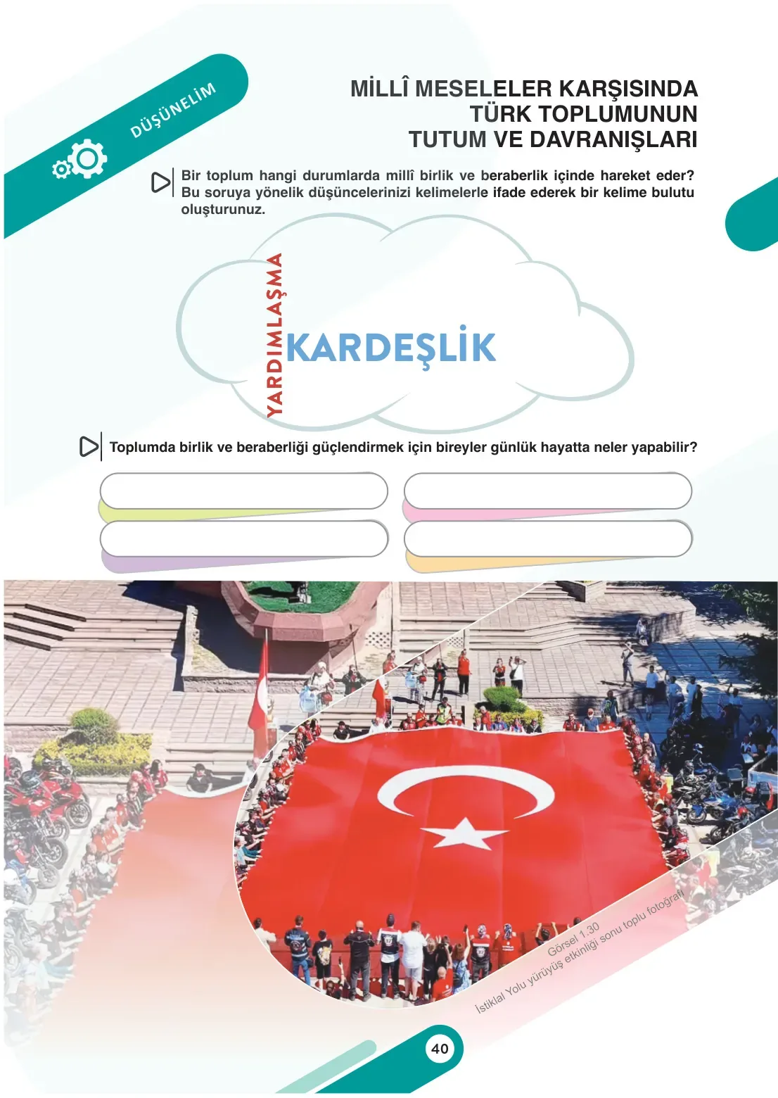 7. Sınıf Sosyal Bilgiler Ders Kitabı Cevapları Meb Yayınları 1. Kitap Sayfa 40