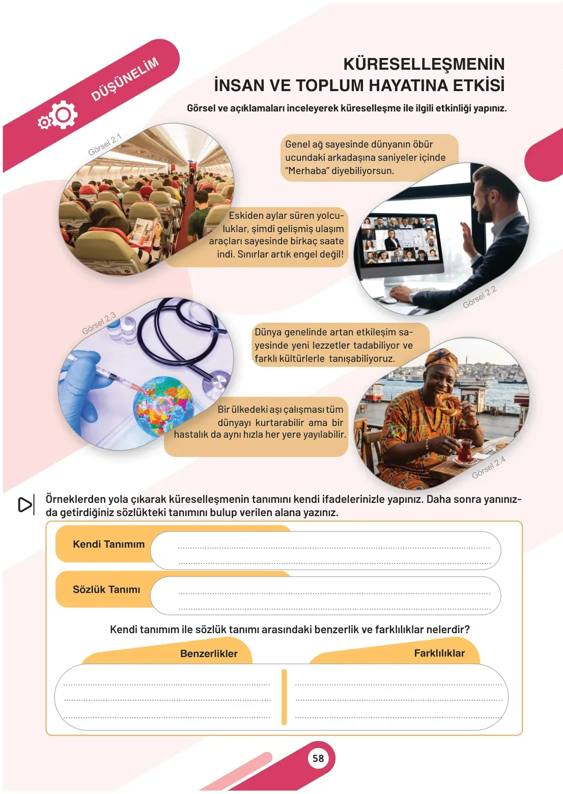 7. Sınıf Sosyal Bilgiler Ders Kitabı Cevapları Meb Yayınları 1. Kitap Sayfa 58