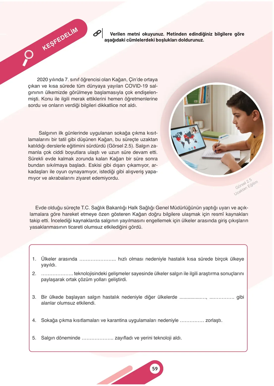 7. Sınıf Sosyal Bilgiler Ders Kitabı Cevapları Meb Yayınları 1. Kitap Sayfa 59