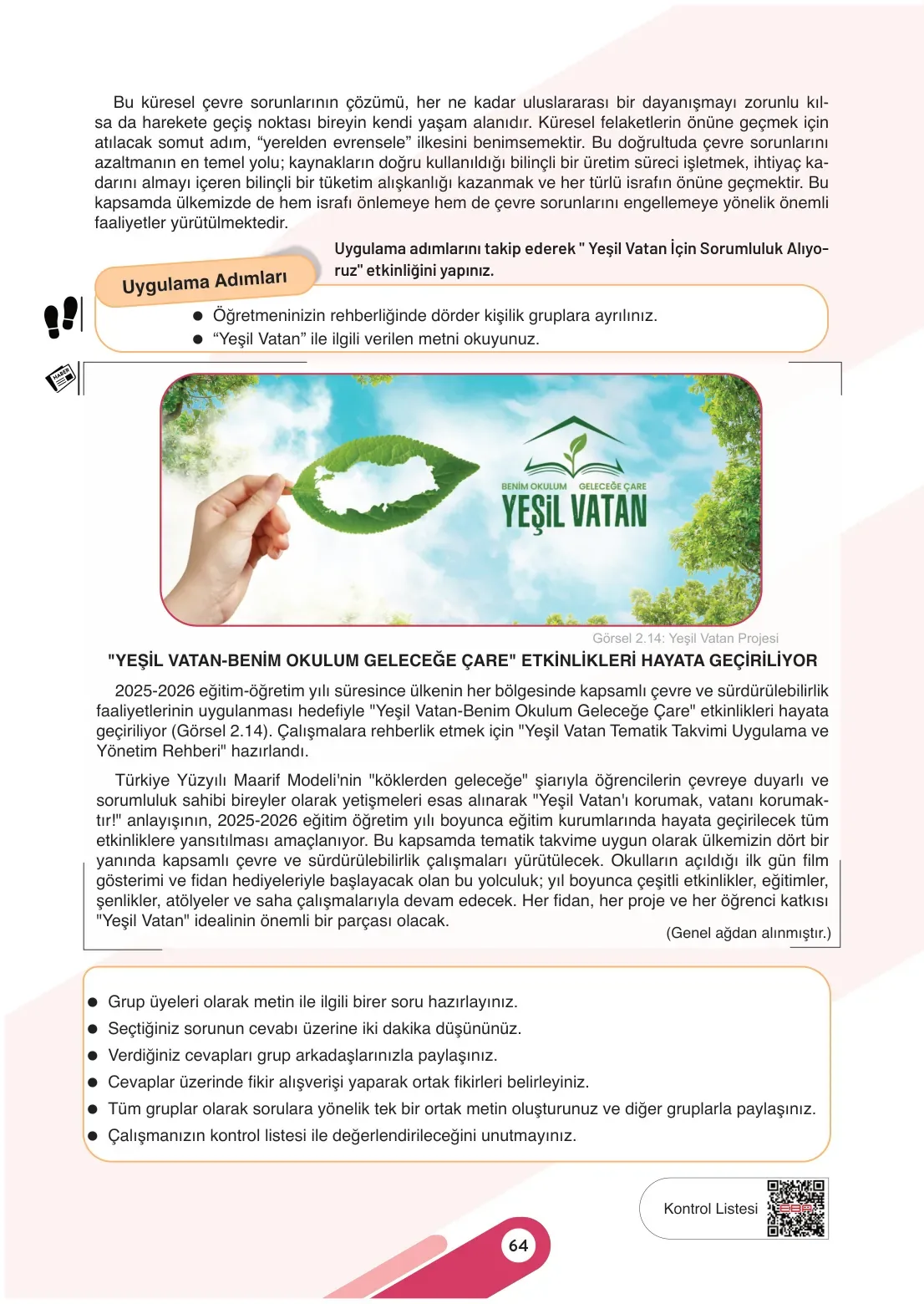 7. Sınıf Sosyal Bilgiler Ders Kitabı Cevapları Meb Yayınları 1. Kitap Sayfa 64