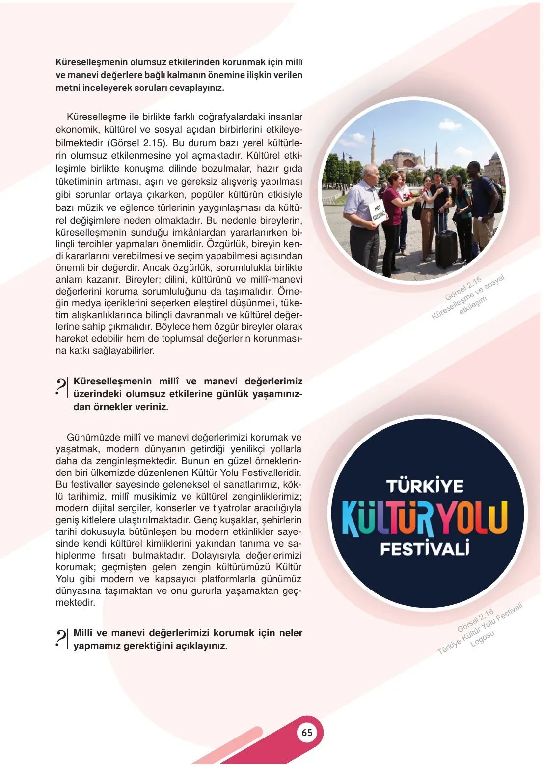 7. Sınıf Sosyal Bilgiler Ders Kitabı Cevapları Meb Yayınları 1. Kitap Sayfa 65