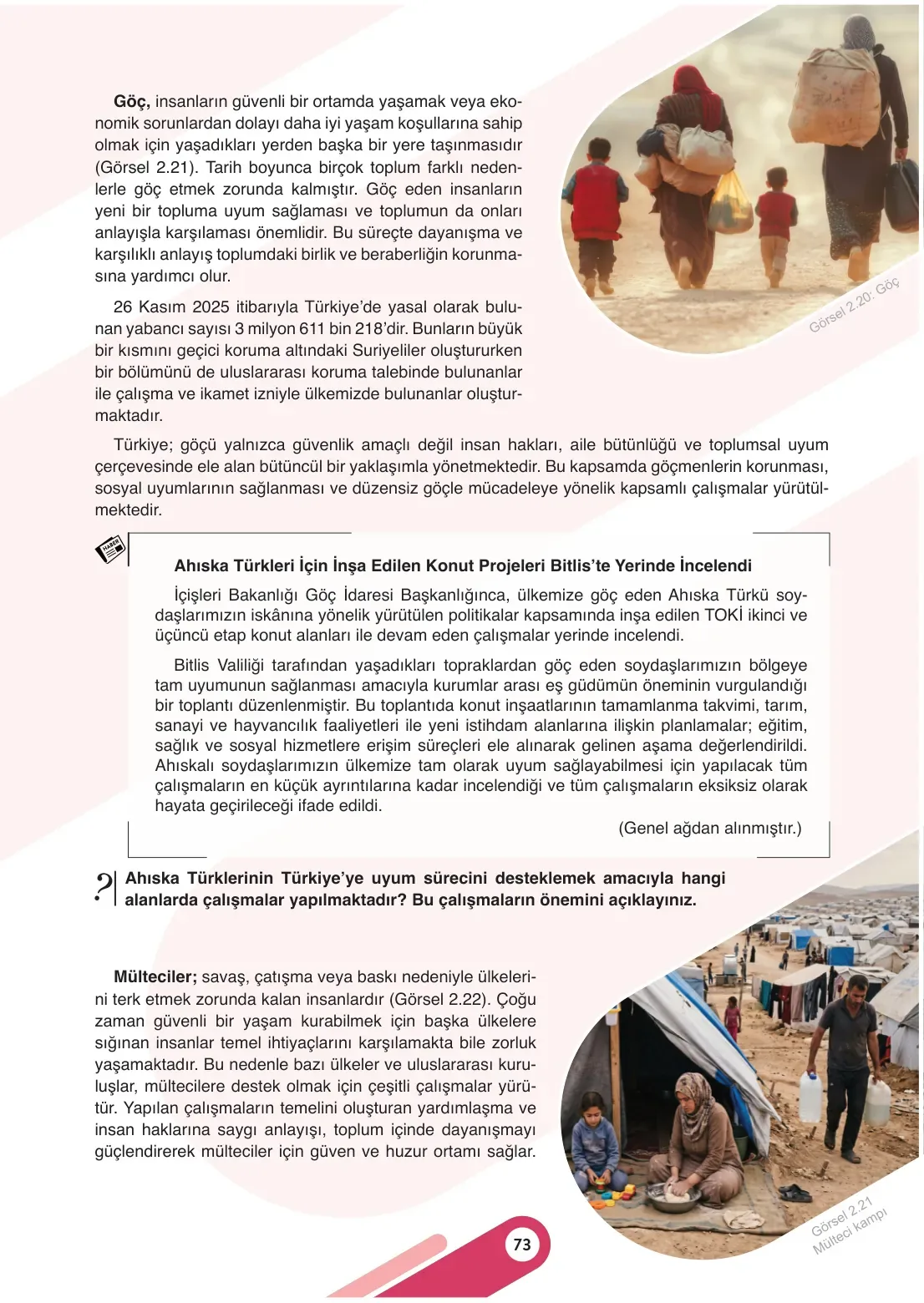 7. Sınıf Sosyal Bilgiler Ders Kitabı Cevapları Meb Yayınları 1. Kitap Sayfa 73