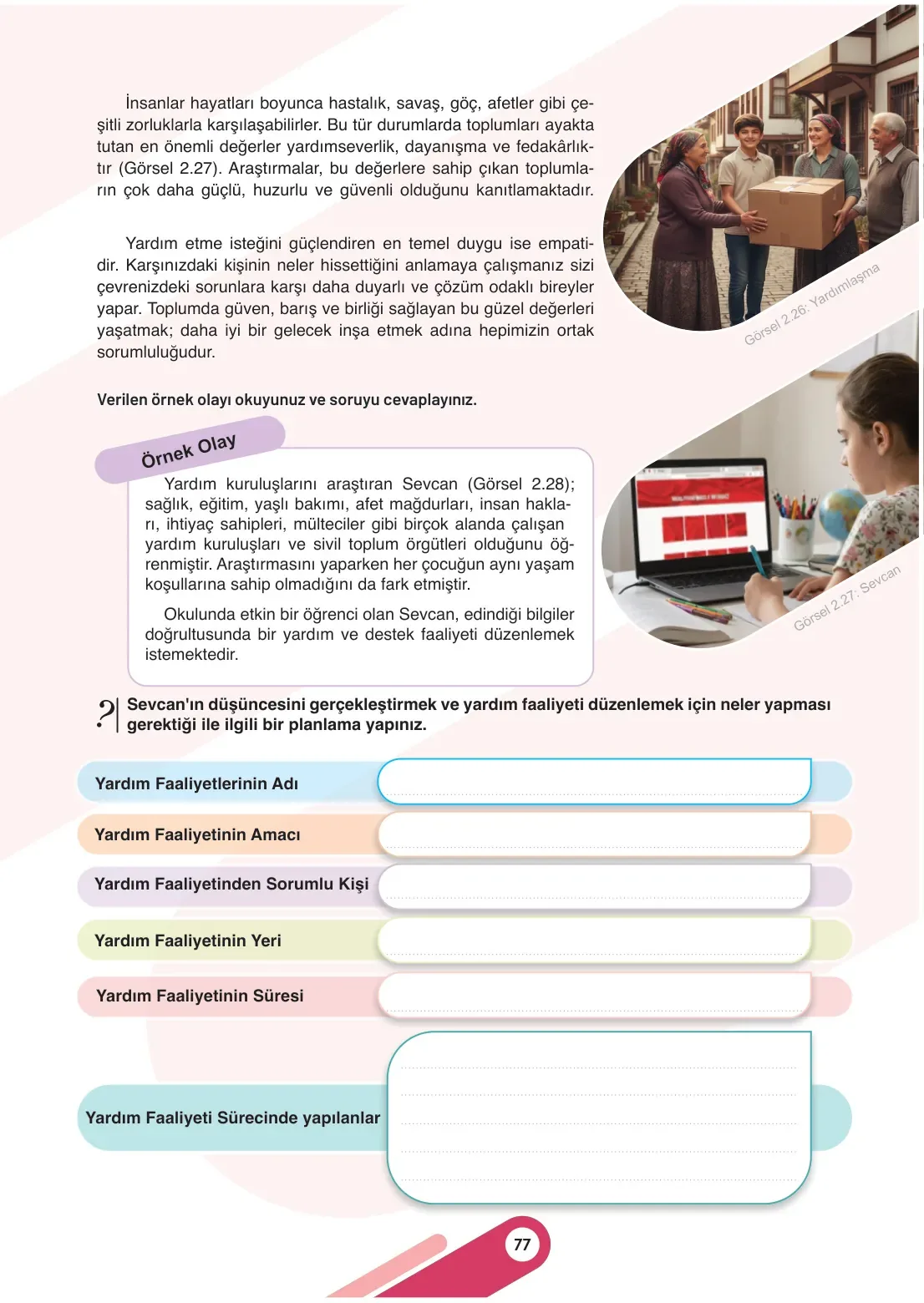 7. Sınıf Sosyal Bilgiler Ders Kitabı Cevapları Meb Yayınları 1. Kitap Sayfa 77