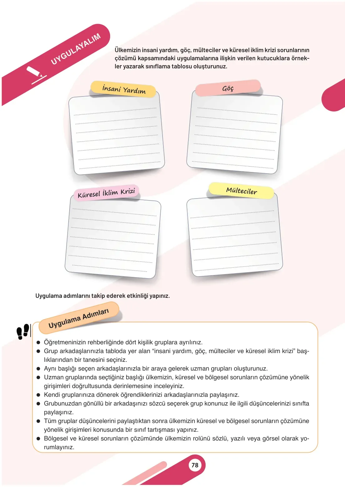 7. Sınıf Sosyal Bilgiler Ders Kitabı Cevapları Meb Yayınları 1. Kitap Sayfa 78