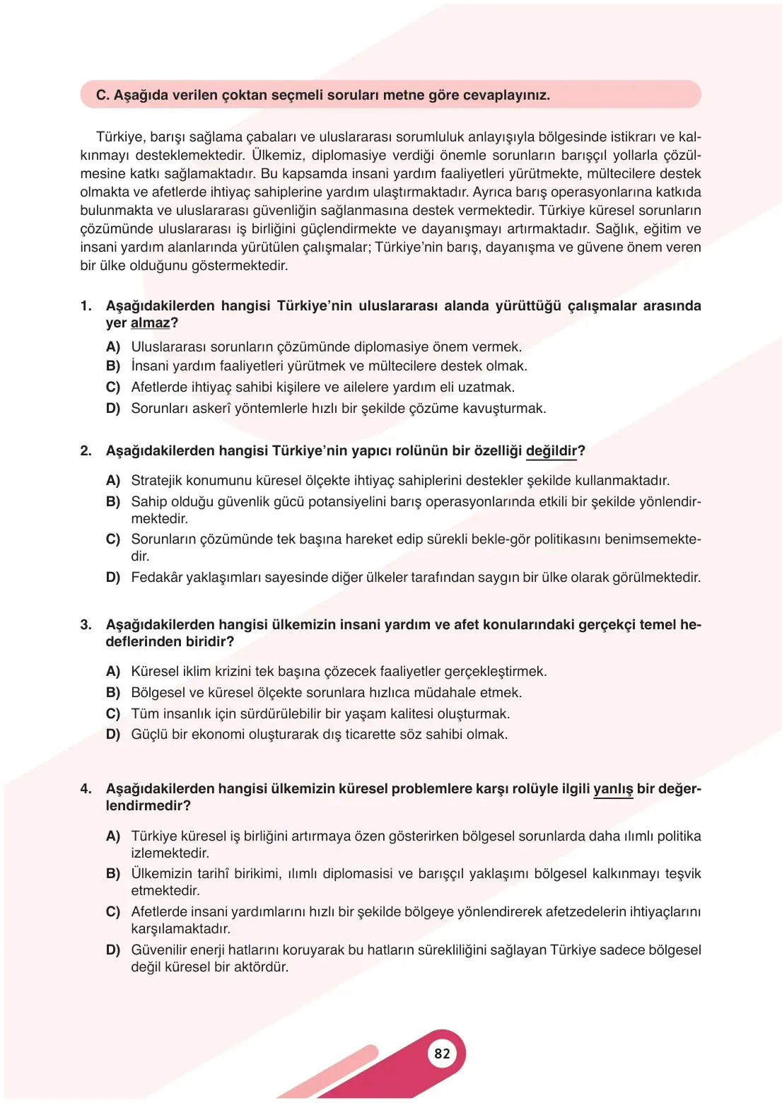 7. Sınıf Sosyal Bilgiler Ders Kitabı Cevapları Meb Yayınları 1. Kitap Sayfa 82