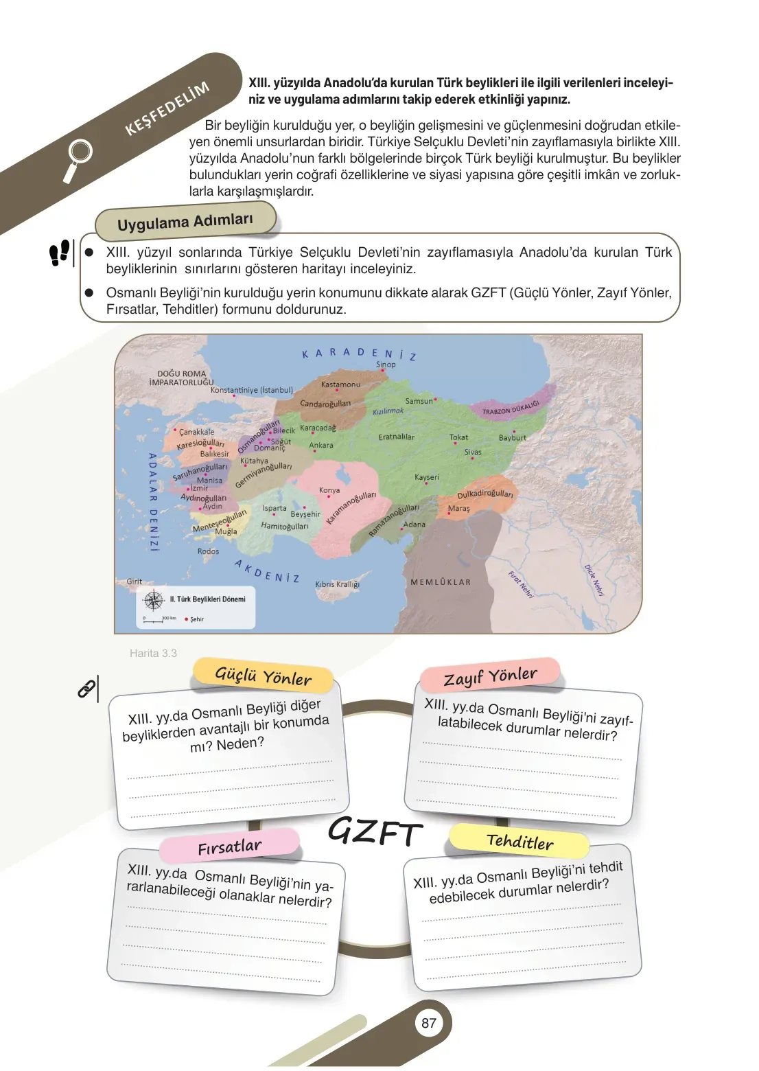 7. Sınıf Sosyal Bilgiler Ders Kitabı Cevapları Meb Yayınları 1. Kitap Sayfa 87