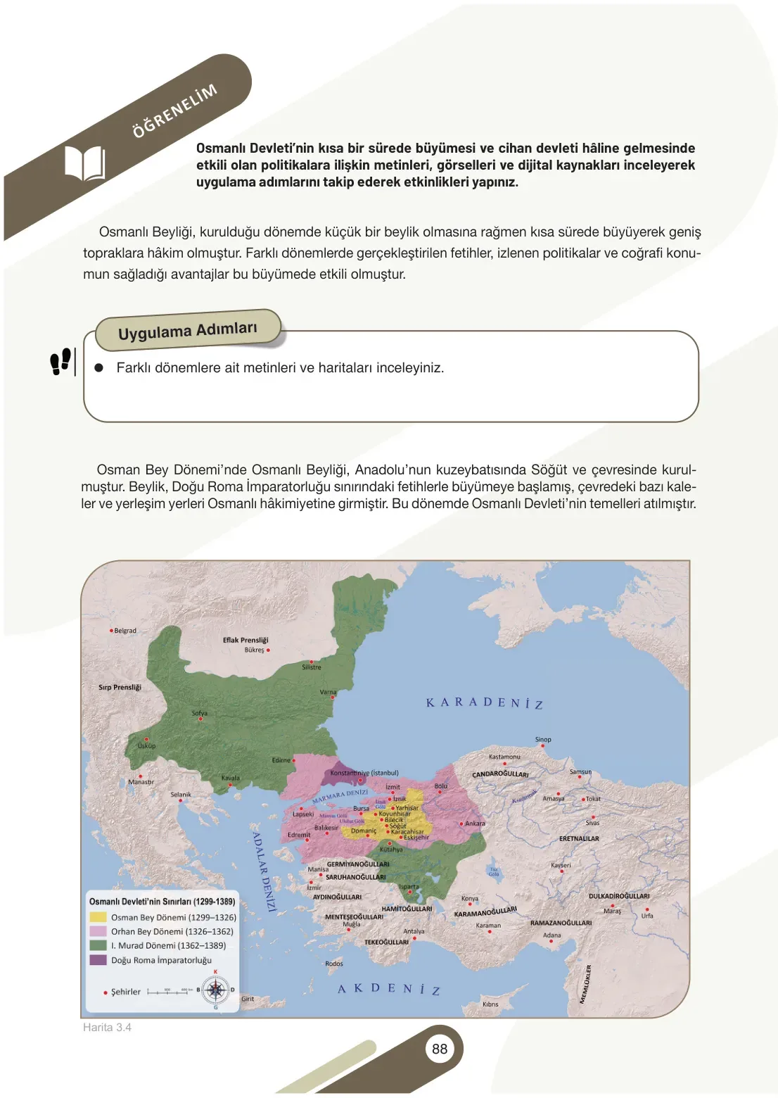 7. Sınıf Sosyal Bilgiler Ders Kitabı Cevapları Meb Yayınları 1. Kitap Sayfa 88