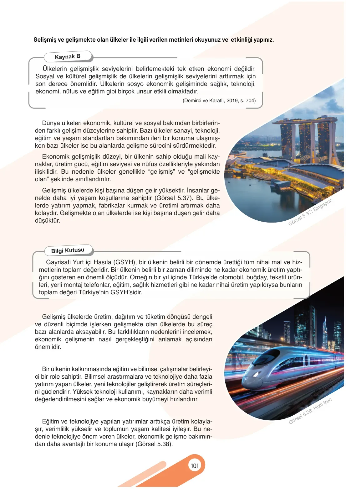 7. Sınıf Sosyal Bilgiler Ders Kitabı Cevapları Meb Yayınları 2. Kitap Sayfa 101