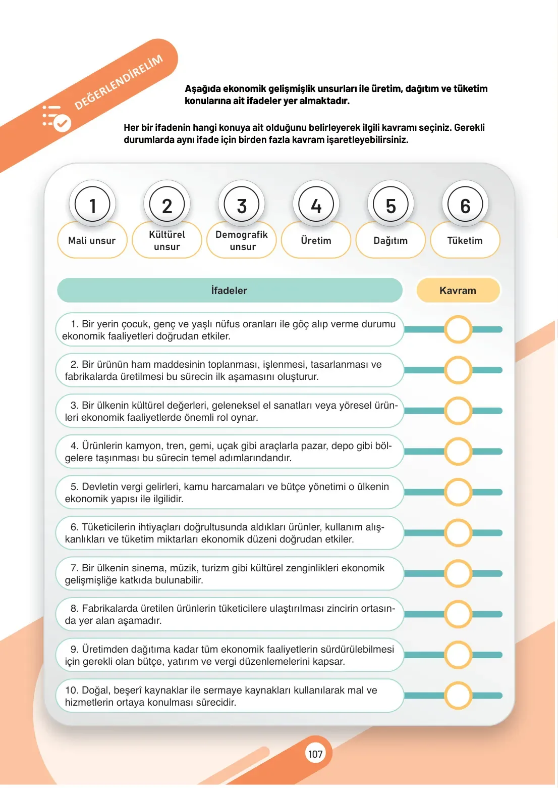 7. Sınıf Sosyal Bilgiler Ders Kitabı Cevapları Meb Yayınları 2. Kitap Sayfa 107
