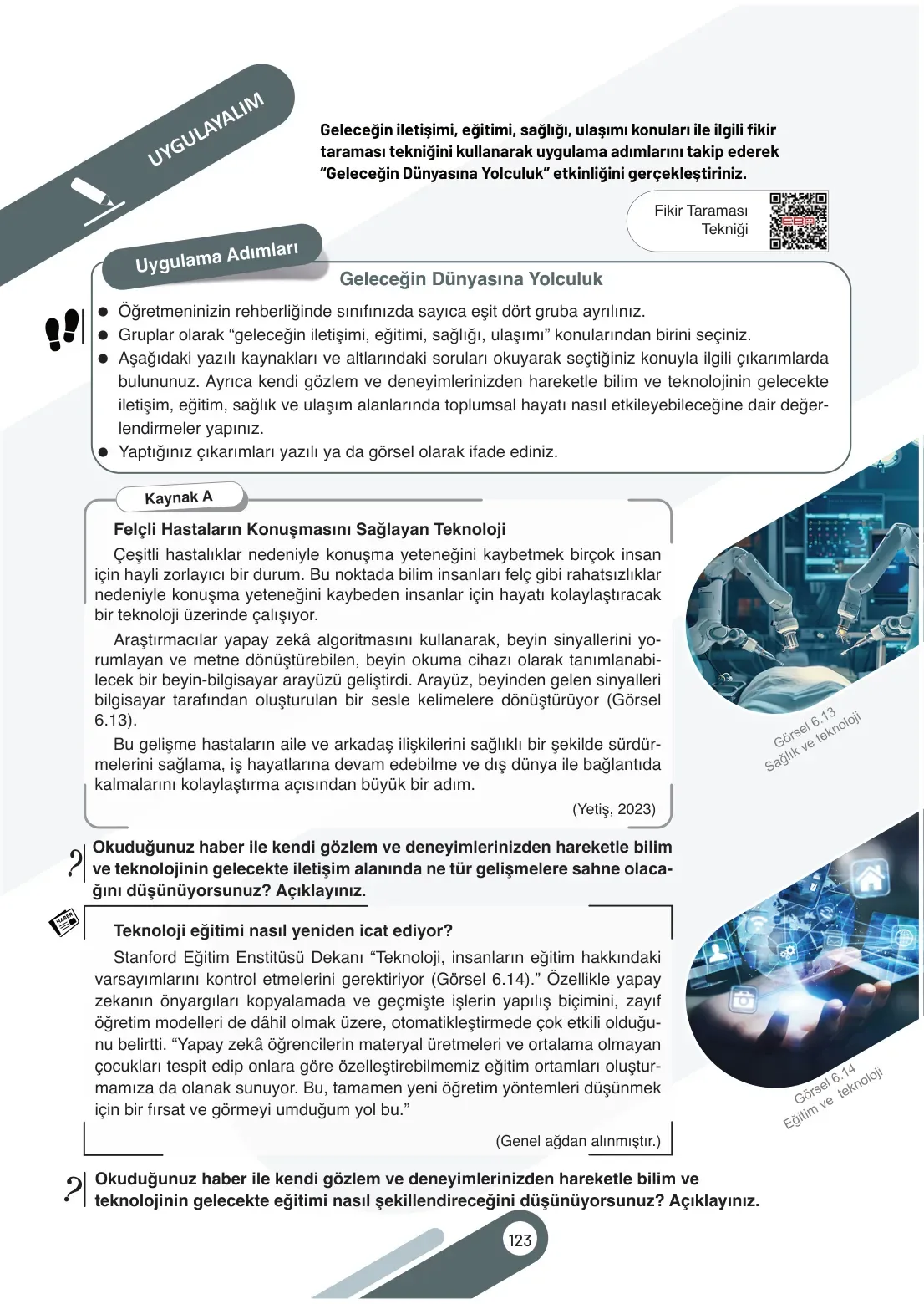 7. Sınıf Sosyal Bilgiler Ders Kitabı Cevapları Meb Yayınları 2. Kitap Sayfa 123