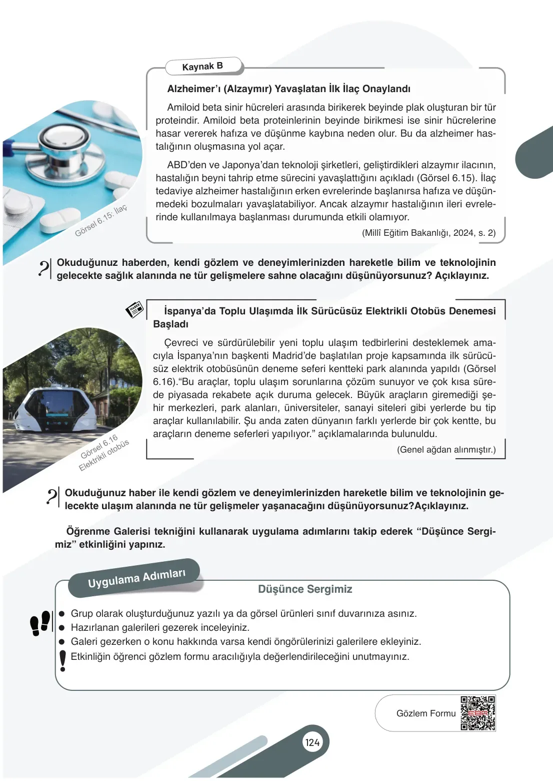 7. Sınıf Sosyal Bilgiler Ders Kitabı Cevapları Meb Yayınları 2. Kitap Sayfa 124