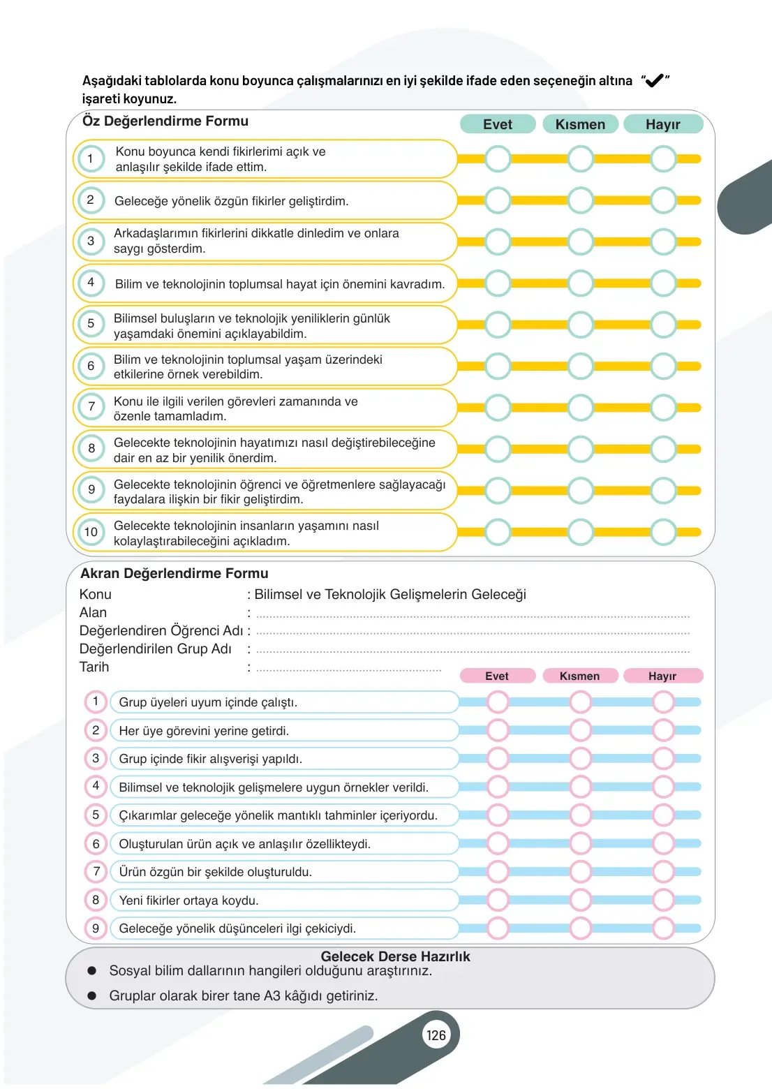 7. Sınıf Sosyal Bilgiler Ders Kitabı Cevapları Meb Yayınları 2. Kitap Sayfa 126