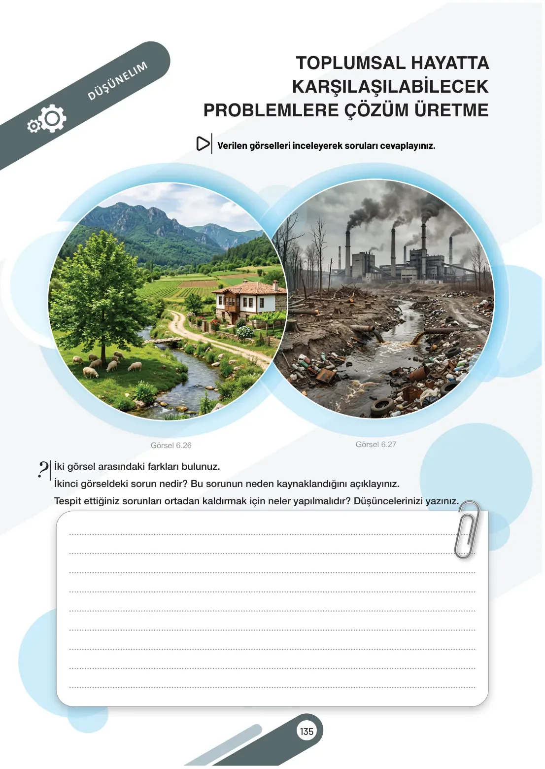 7. Sınıf Sosyal Bilgiler Ders Kitabı Cevapları Meb Yayınları 2. Kitap Sayfa 135