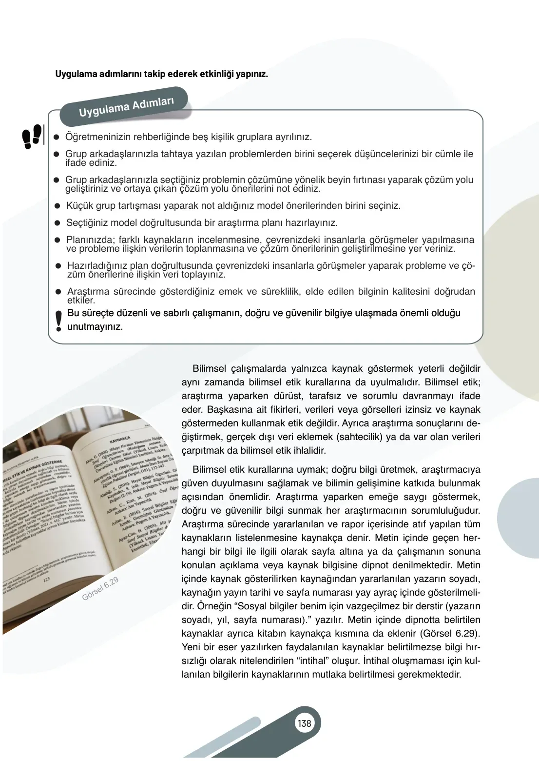 7. Sınıf Sosyal Bilgiler Ders Kitabı Cevapları Meb Yayınları 2. Kitap Sayfa 138