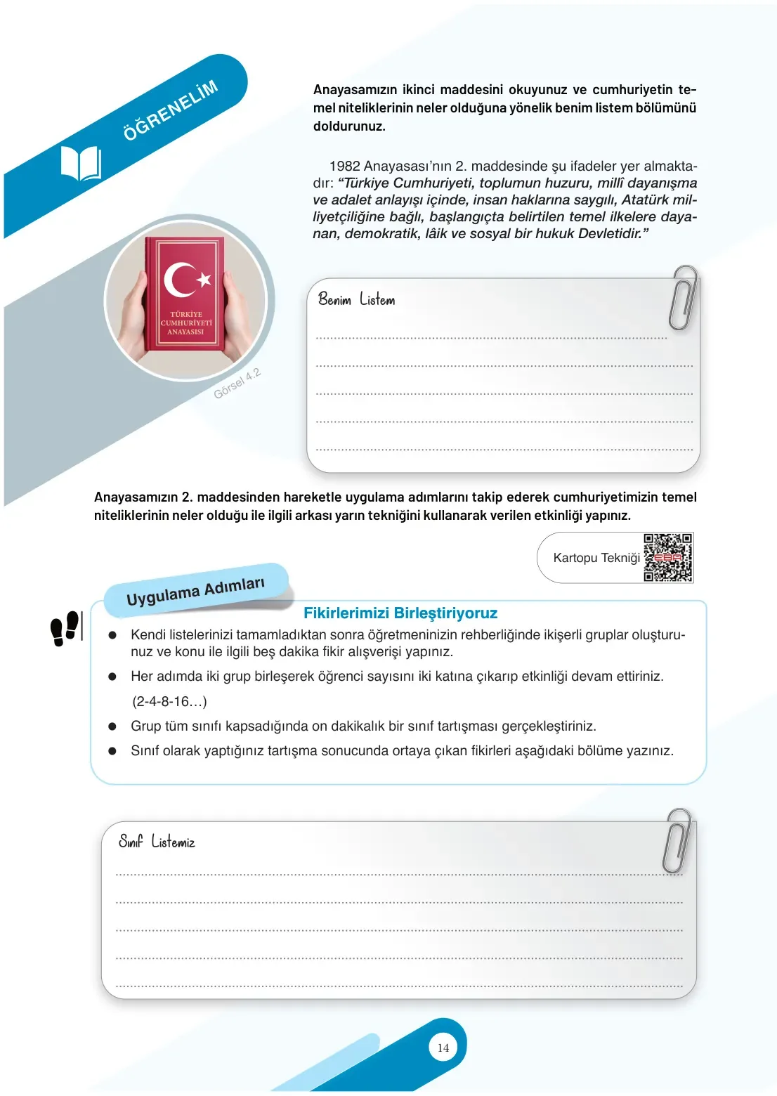 7. Sınıf Sosyal Bilgiler Ders Kitabı Cevapları Meb Yayınları 2. Kitap Sayfa 14