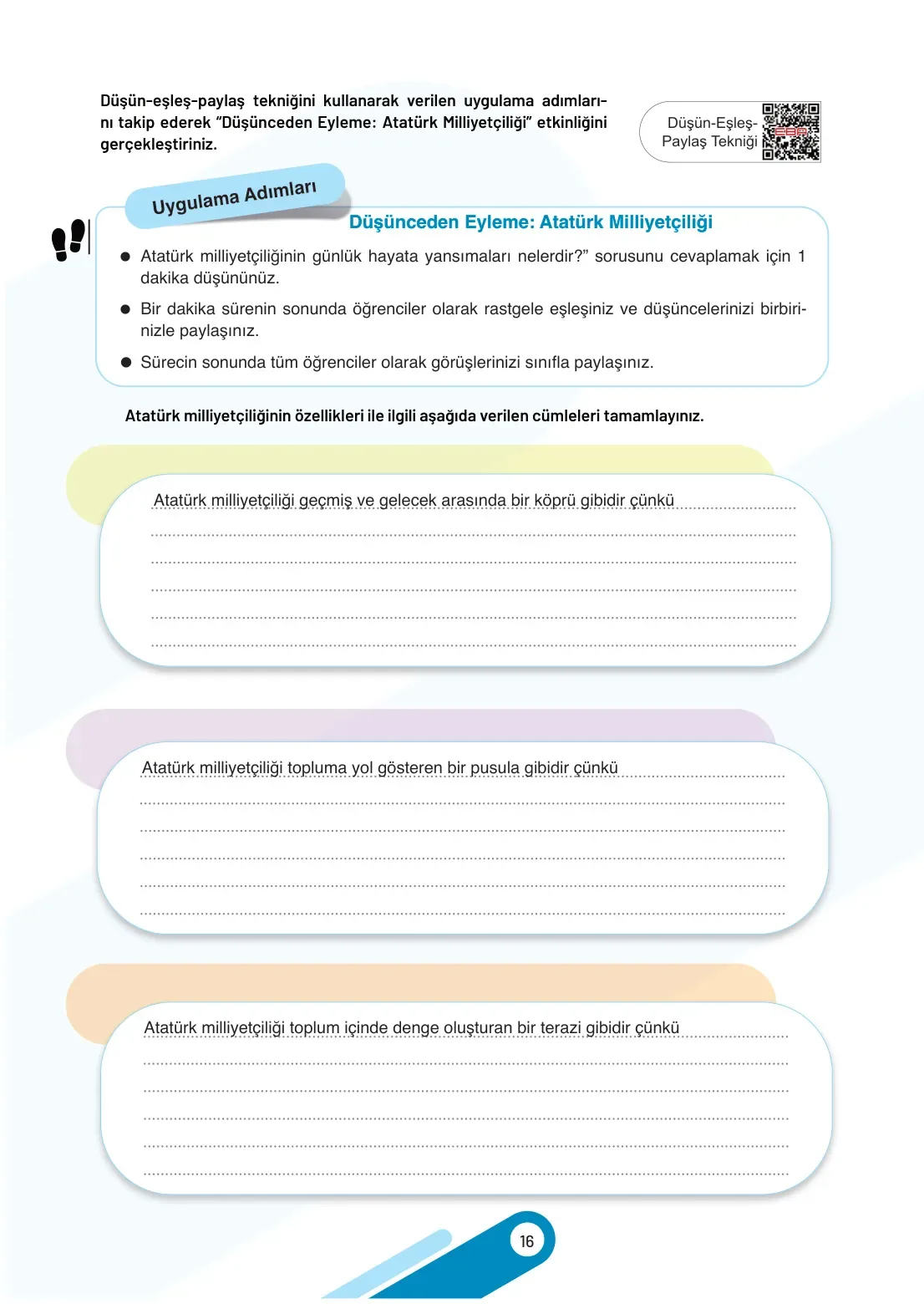 7. Sınıf Sosyal Bilgiler Ders Kitabı Cevapları Meb Yayınları 2. Kitap Sayfa 16