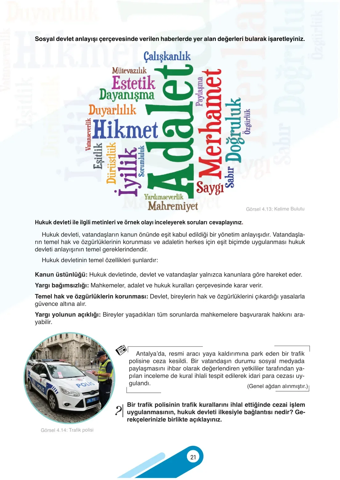 7. Sınıf Sosyal Bilgiler Ders Kitabı Cevapları Meb Yayınları 2. Kitap Sayfa 21
