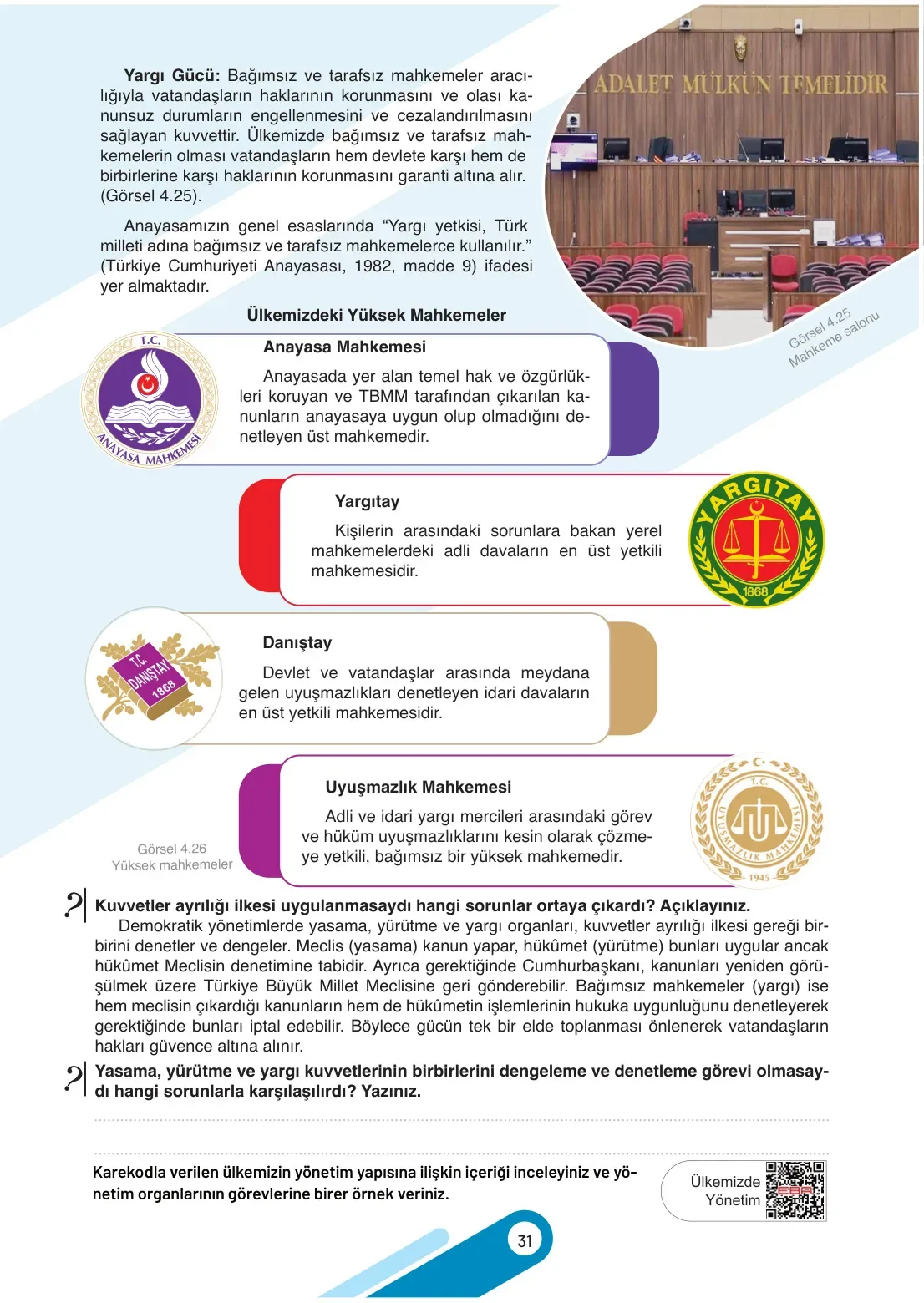 7. Sınıf Sosyal Bilgiler Ders Kitabı Cevapları Meb Yayınları 2. Kitap Sayfa 31