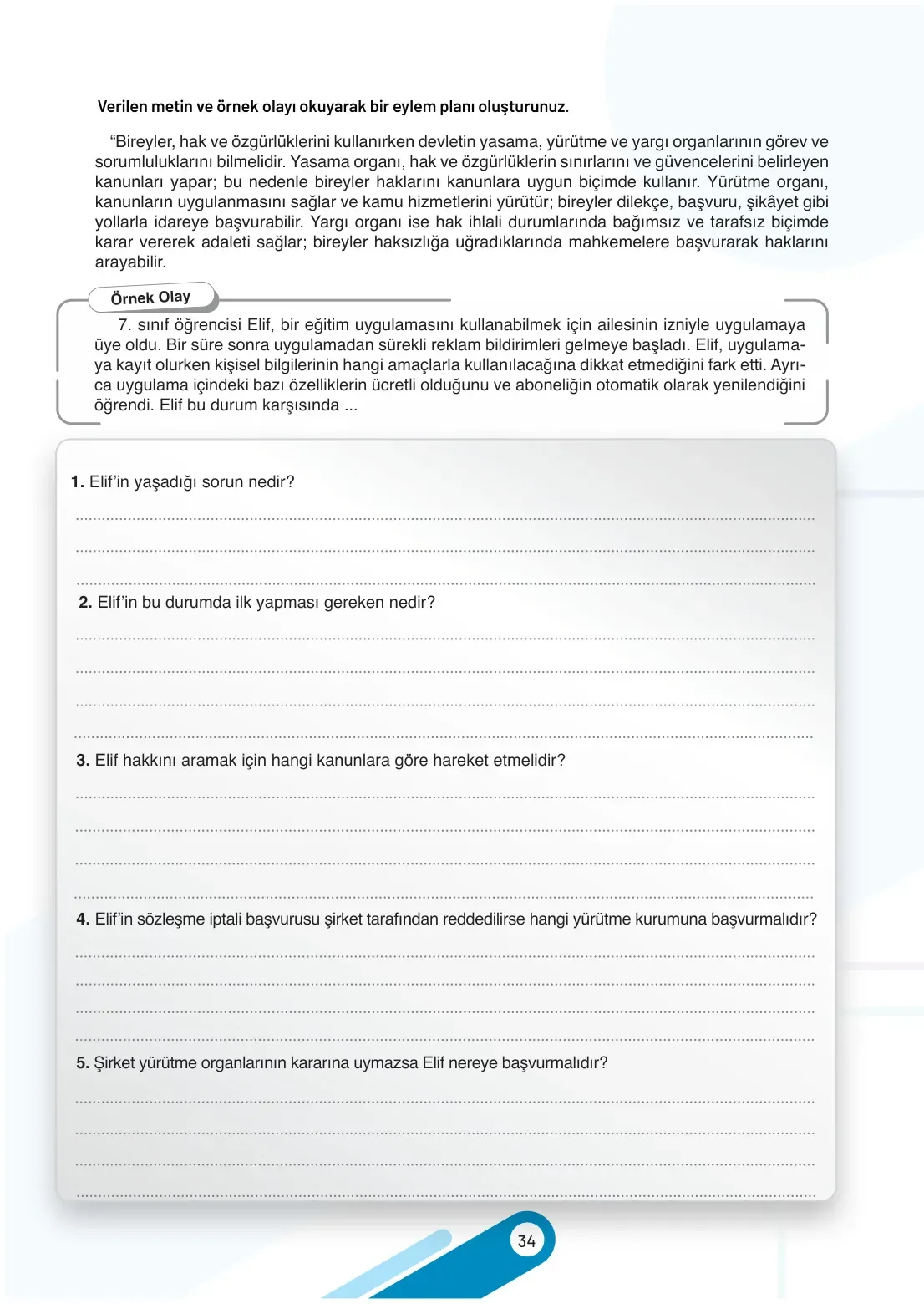 7. Sınıf Sosyal Bilgiler Ders Kitabı Cevapları Meb Yayınları 2. Kitap Sayfa 34