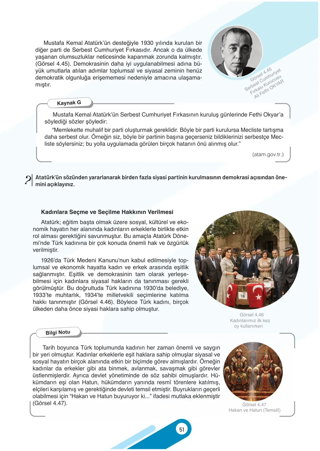 7. Sınıf Sosyal Bilgiler Ders Kitabı Cevapları Meb Yayınları 2. Kitap Sayfa 51