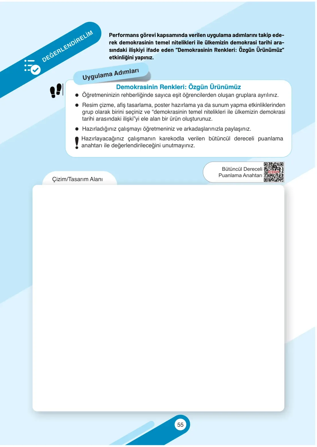 7. Sınıf Sosyal Bilgiler Ders Kitabı Cevapları Meb Yayınları 2. Kitap Sayfa 55
