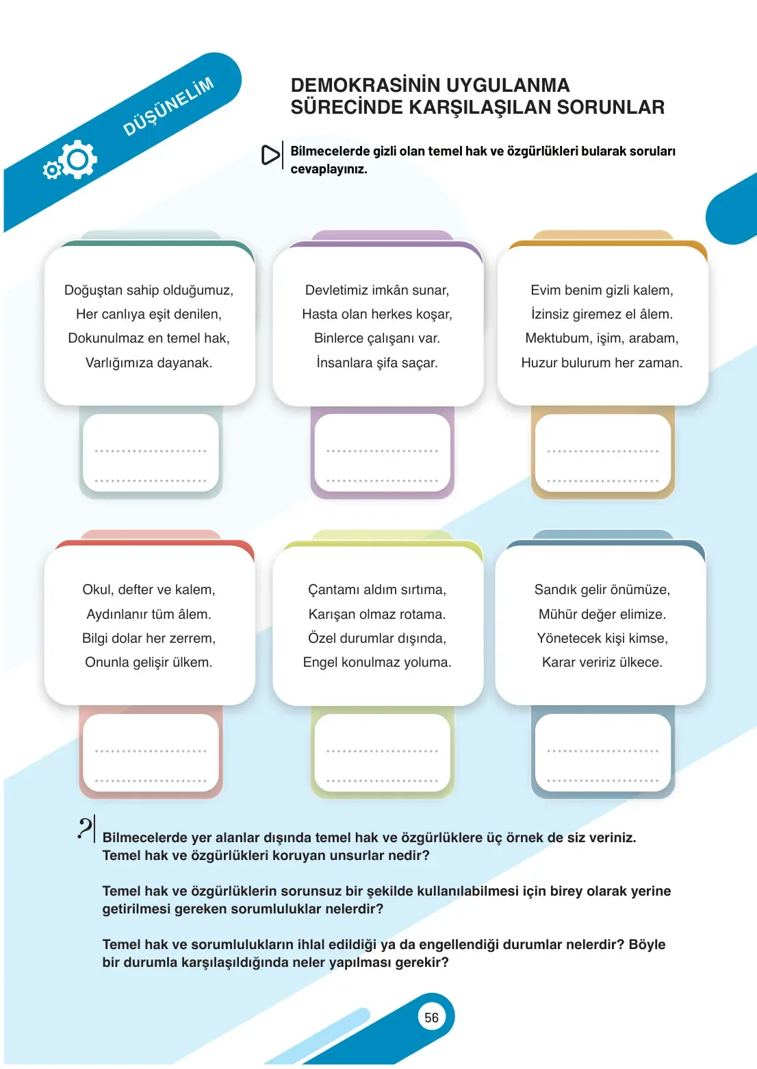 7. Sınıf Sosyal Bilgiler Ders Kitabı Cevapları Meb Yayınları 2. Kitap Sayfa 56