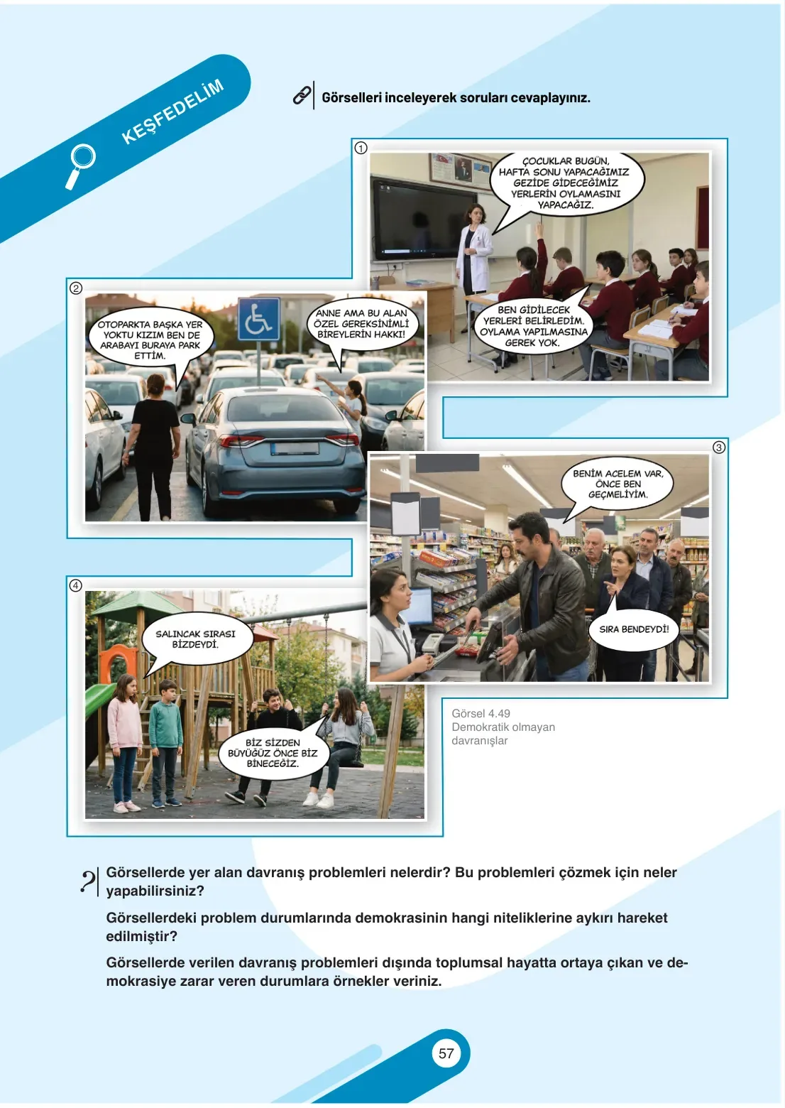 7. Sınıf Sosyal Bilgiler Ders Kitabı Cevapları Meb Yayınları 2. Kitap Sayfa 57
