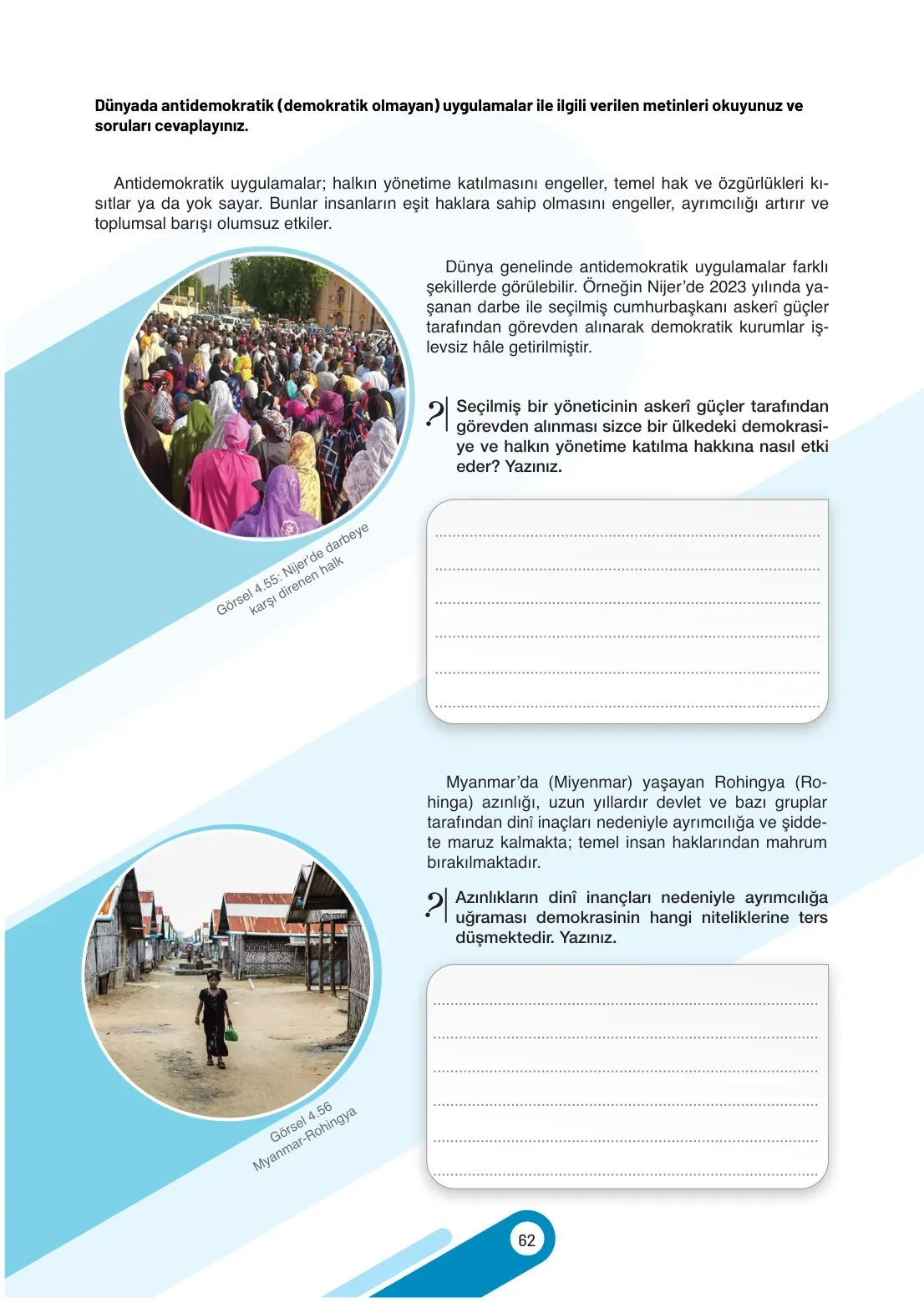 7. Sınıf Sosyal Bilgiler Ders Kitabı Cevapları Meb Yayınları 2. Kitap Sayfa 62