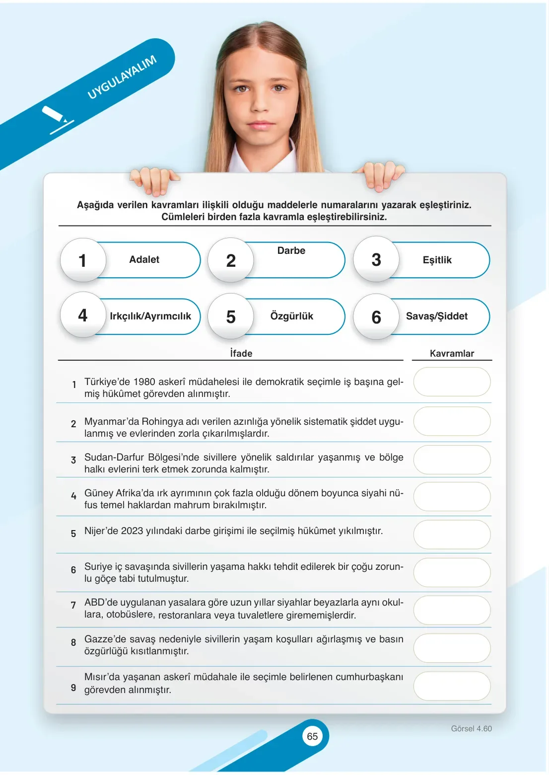 7. Sınıf Sosyal Bilgiler Ders Kitabı Cevapları Meb Yayınları 2. Kitap Sayfa 65