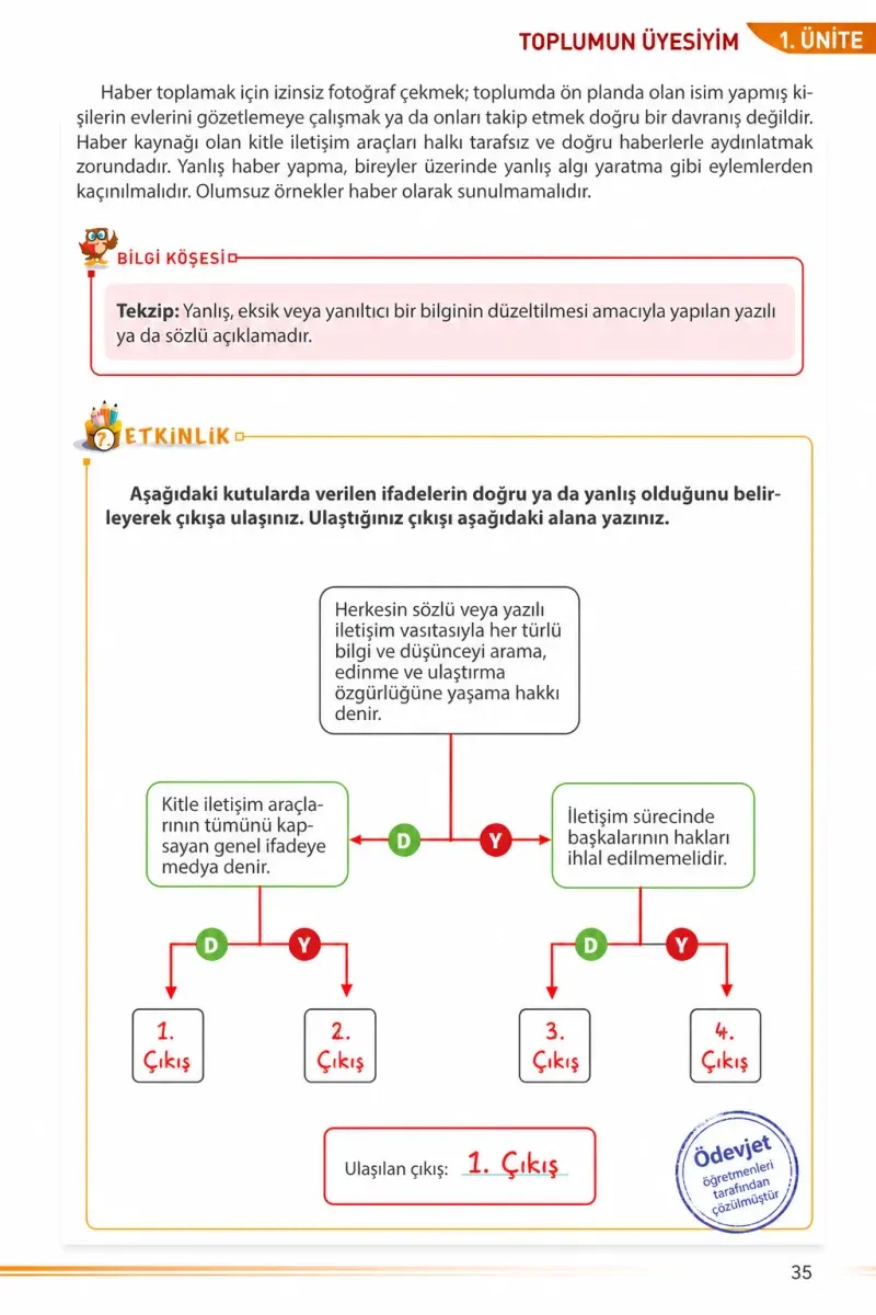 7. Sınıf Sosyal Bilgiler Ders Kitabı Cevapları Meb Yayınları Sayfa 35 Çözüm Görseli