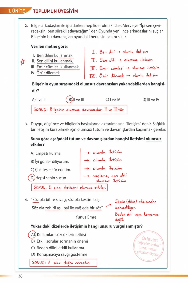 7. Sınıf Sosyal Bilgiler Ders Kitabı Cevapları Meb Yayınları Sayfa 38 Çözüm Görseli