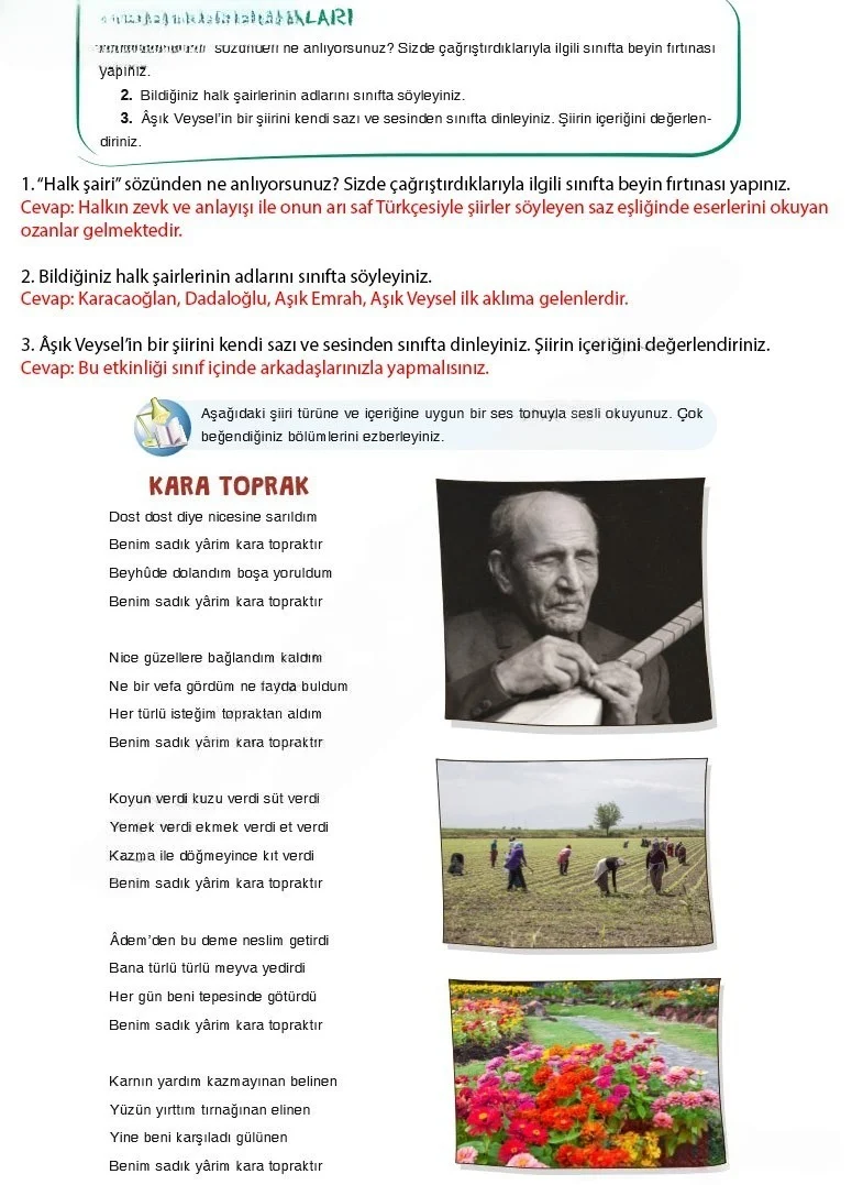 7. Sınıf Türkçe Ders Kitabı Cevapları Dörtel Yayınları Sayfa 12 Çözüm Görseli