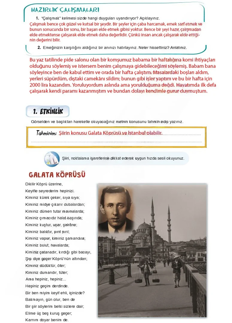 7. Sınıf Türkçe Ders Kitabı Cevapları Dörtel Yayınları Sayfa 126 Çözüm Görseli