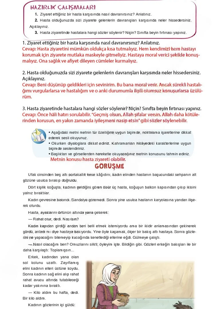 7. Sınıf Türkçe Ders Kitabı Cevapları Dörtel Yayınları Sayfa 168 Çözüm Görseli