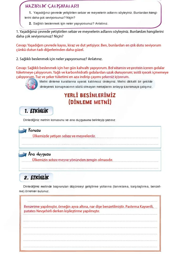 7. Sınıf Türkçe Ders Kitabı Cevapları Dörtel Yayınları Sayfa 177 Çözüm Görseli