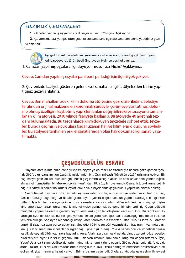 7. Sınıf Türkçe Ders Kitabı Cevapları Dörtel Yayınları Sayfa 203 Çözüm Görseli