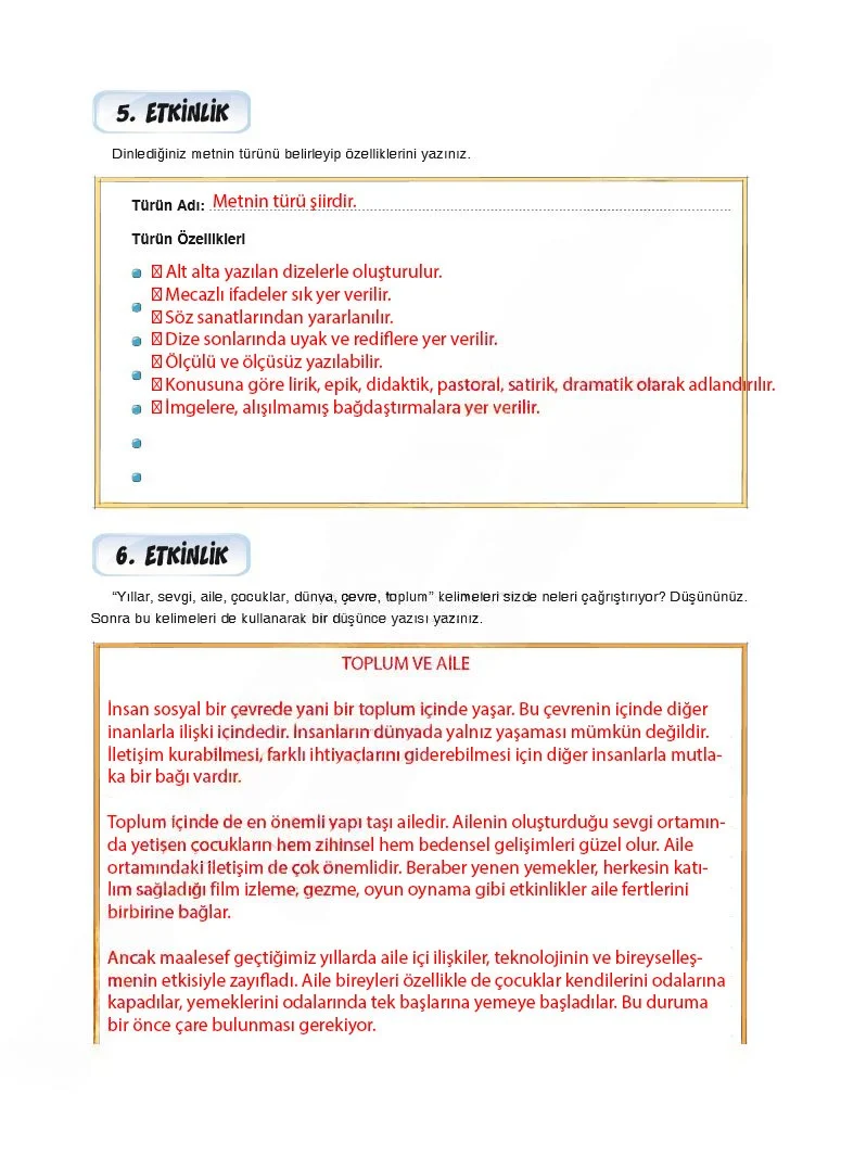 7. Sınıf Türkçe Ders Kitabı Cevapları Dörtel Yayınları Sayfa 212 Çözüm Görseli