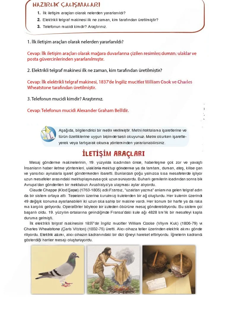 7. Sınıf Türkçe Ders Kitabı Cevapları Dörtel Yayınları Sayfa 220 Çözüm Görseli