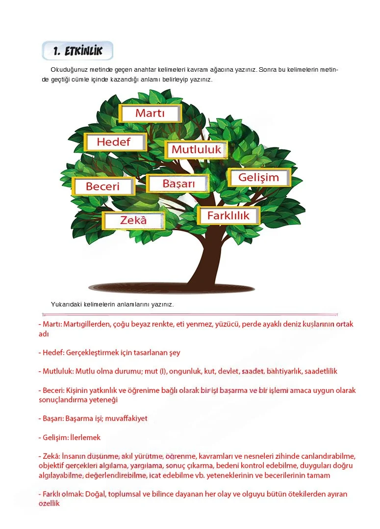 7. Sınıf Türkçe Ders Kitabı Cevapları Dörtel Yayınları Sayfa 229 Çözüm Görseli