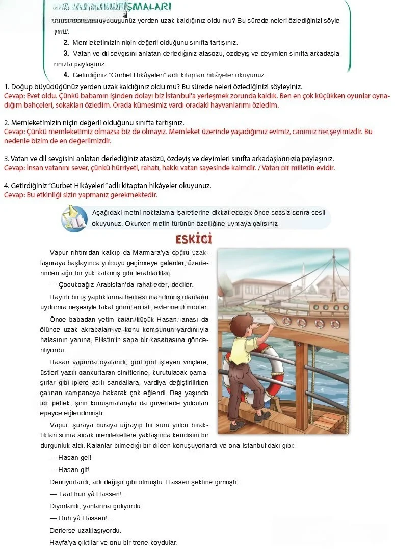 7. Sınıf Türkçe Ders Kitabı Cevapları Dörtel Yayınları Sayfa 24 Çözüm Görseli