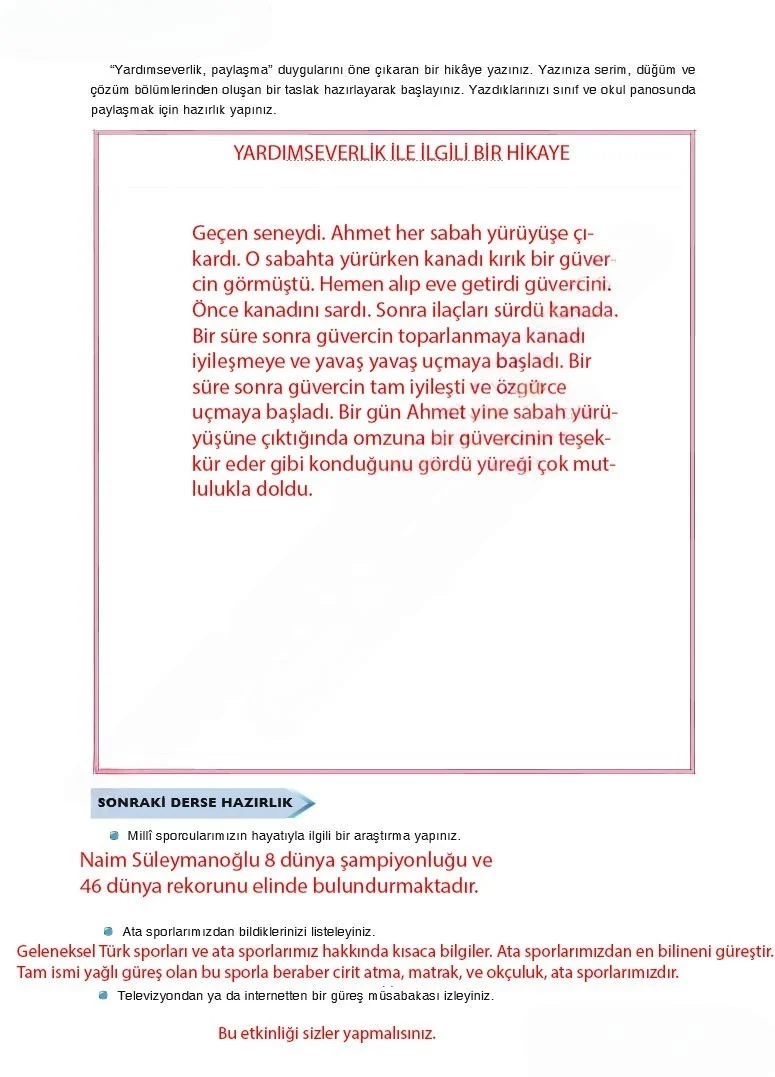 7. Sınıf Türkçe Ders Kitabı Cevapları Dörtel Yayınları Sayfa 61 Çözüm Görseli