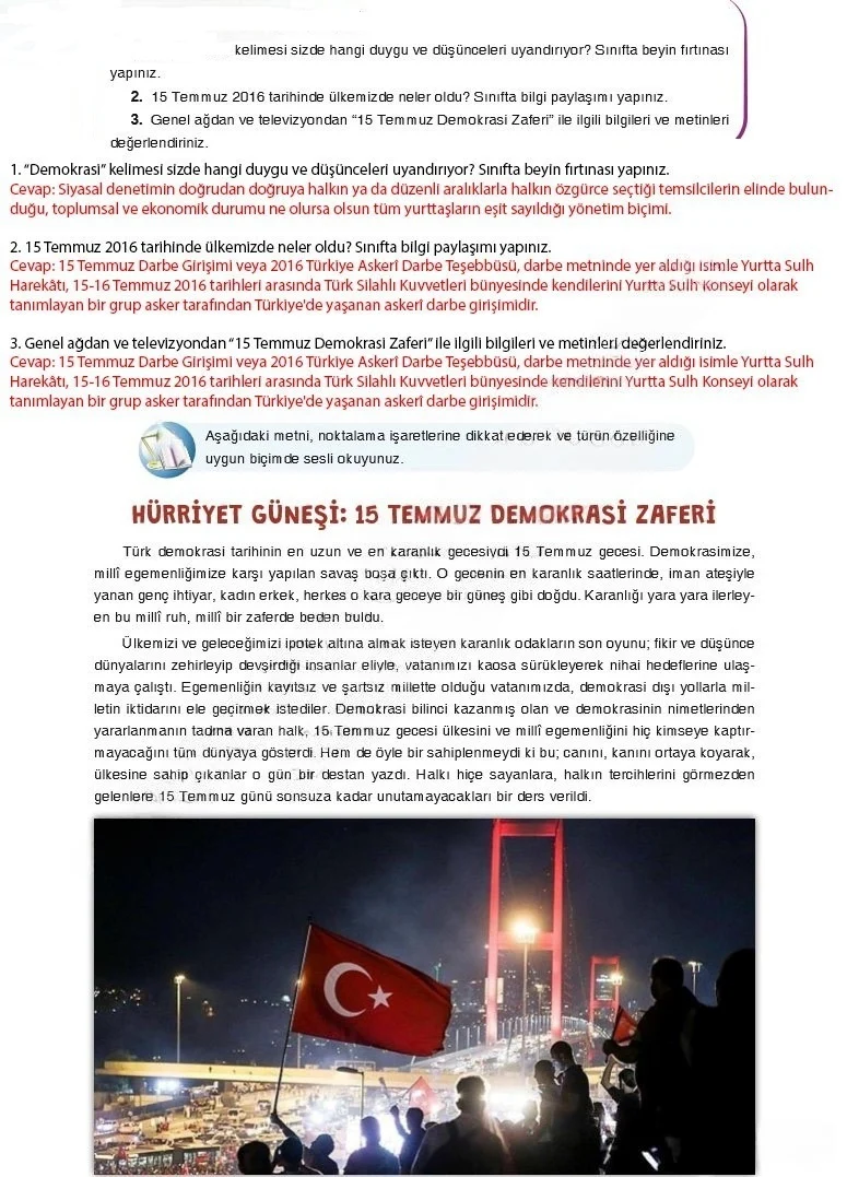 7. Sınıf Türkçe Ders Kitabı Cevapları Dörtel Yayınları Sayfa 70 Çözüm Görseli