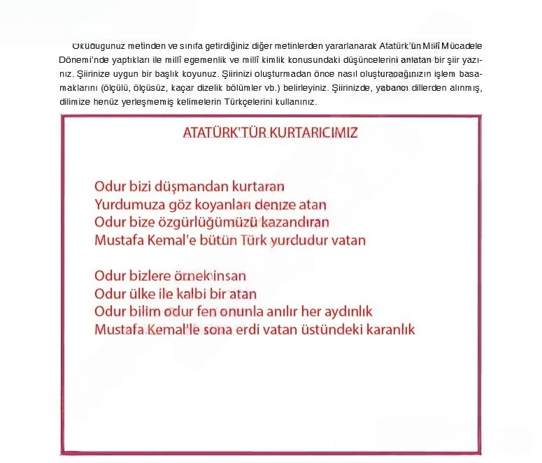 7. Sınıf Türkçe Ders Kitabı Cevapları Dörtel Yayınları Sayfa 87 Çözüm Görseli
