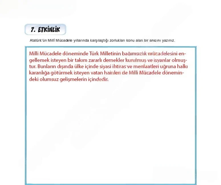 7. Sınıf Türkçe Ders Kitabı Cevapları Dörtel Yayınları Sayfa 91 Çözüm Görseli