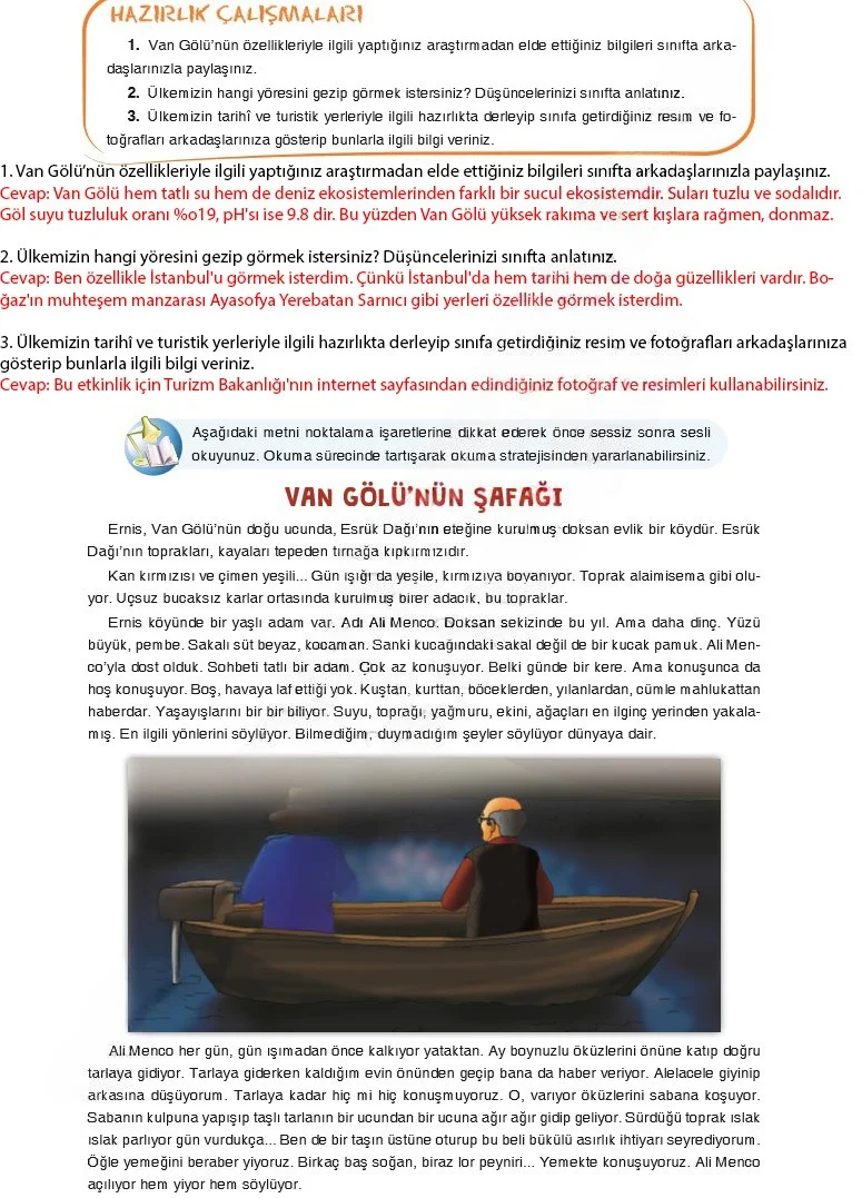 7. Sınıf Türkçe Ders Kitabı Cevapları Dörtel Yayınları Sayfa 98 Çözüm Görseli